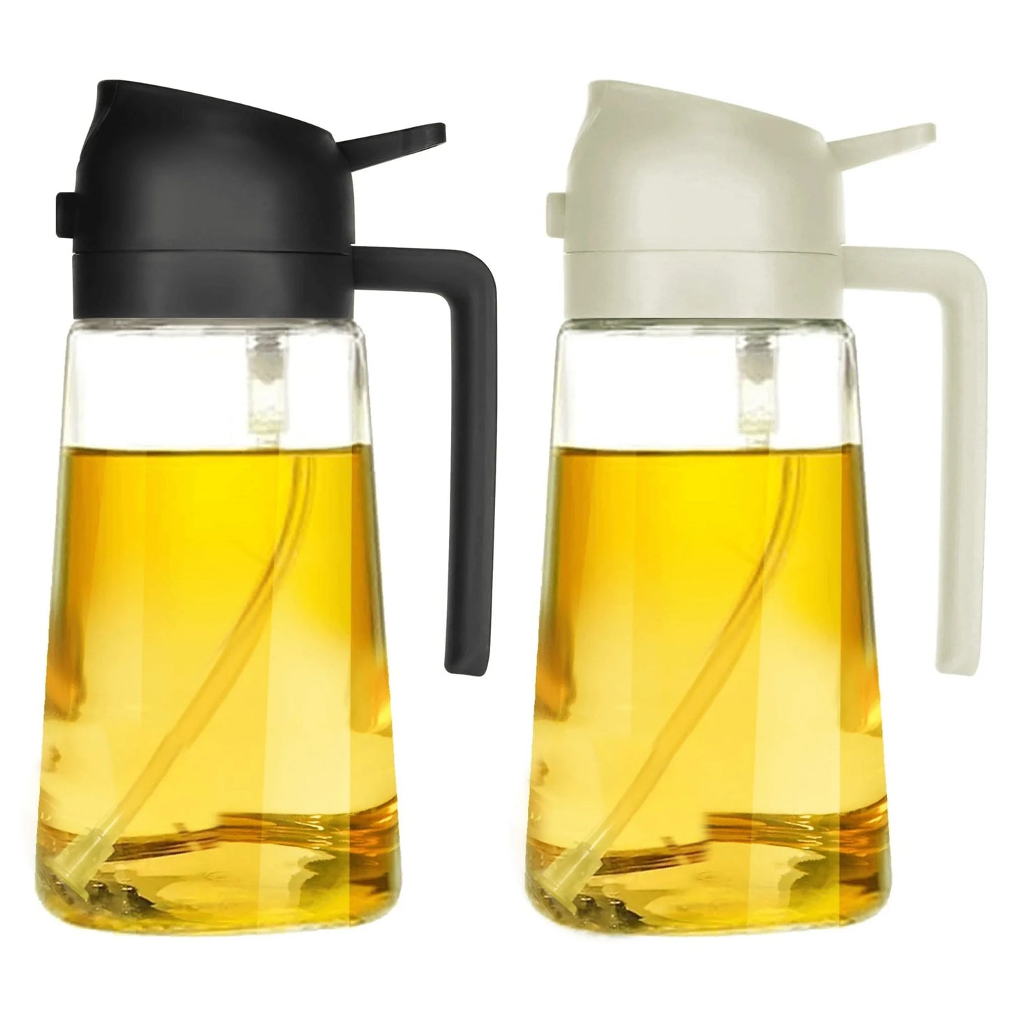 2in1 Oil Sprayer Glass Bottle