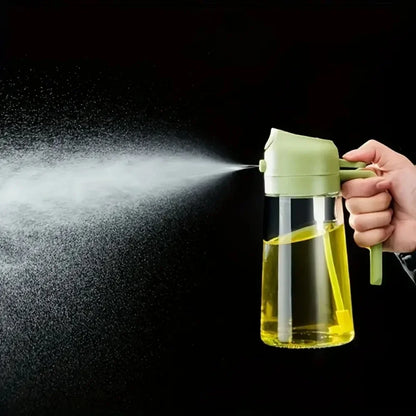 2in1 Oil Sprayer Glass Bottle